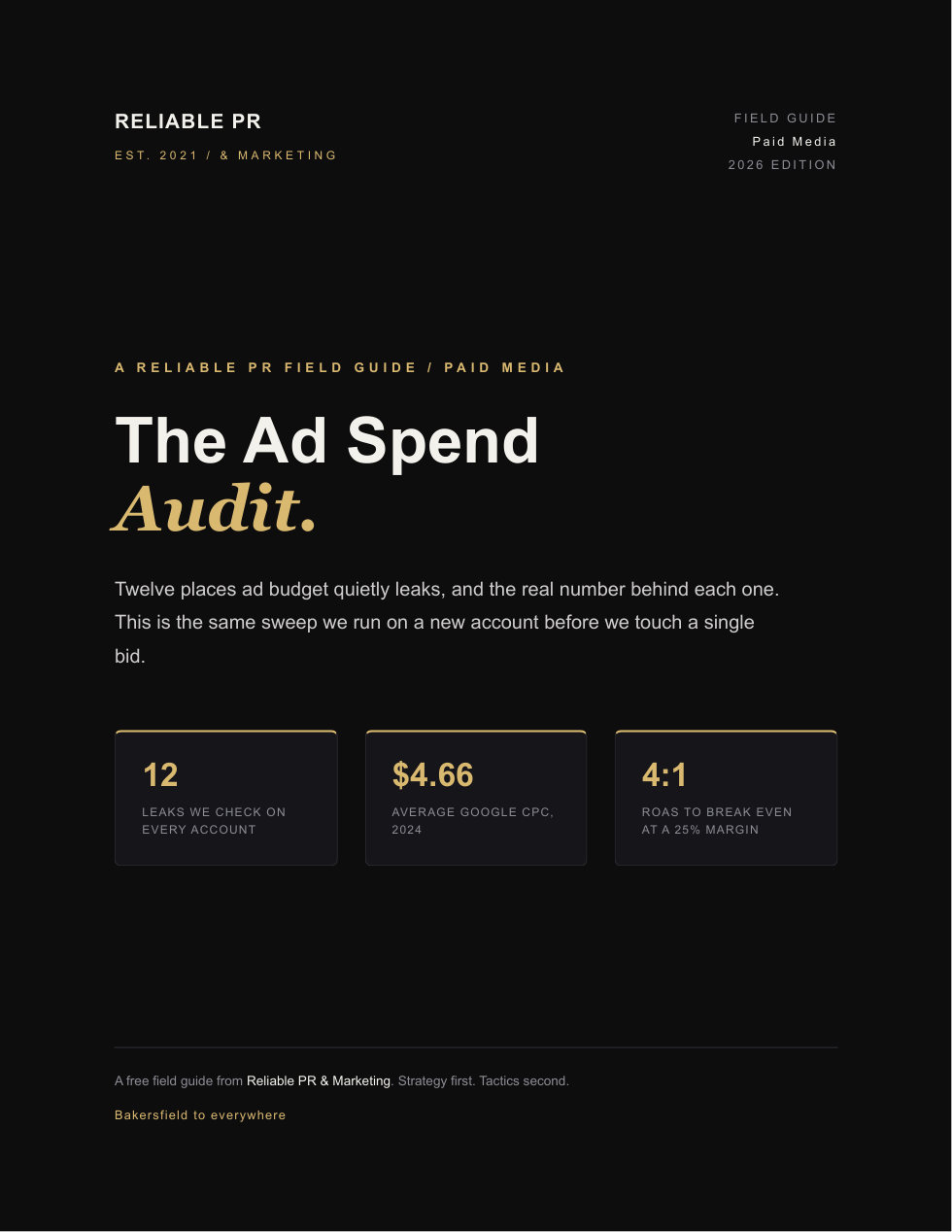 The Ad Spend Audit cover